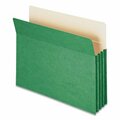 Smead Smead, COLORED FILE POCKETS, 3.5in EXPANSION, LETTER SIZE, GREEN 73226